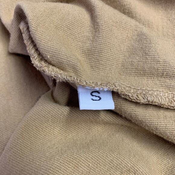 NICK FOUQUET Size S Khaki Matchstick Embroidery Cotton Short Sleeve T-shirt - Picture 9 of 9